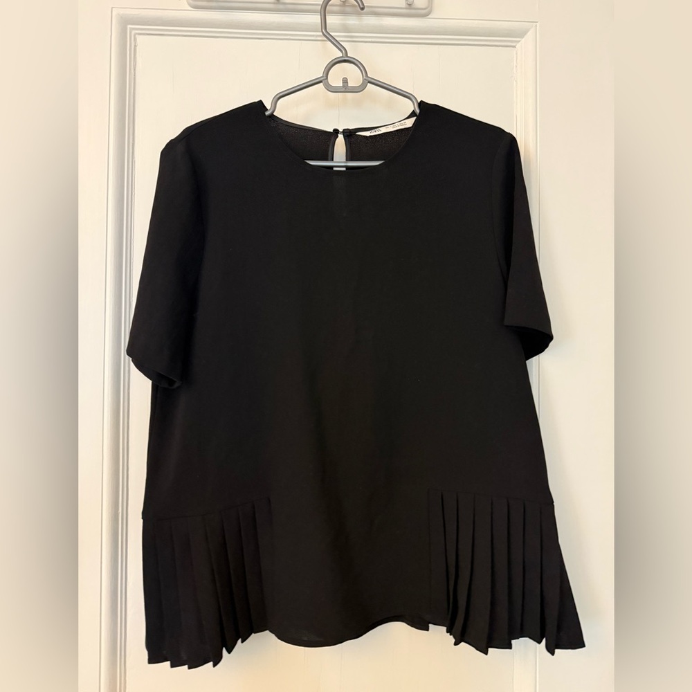 Zara black work top, size L